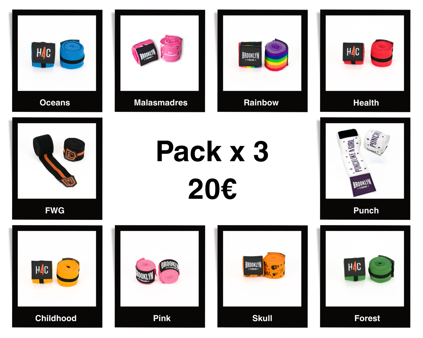 Handwraps Pack 3 x 20€